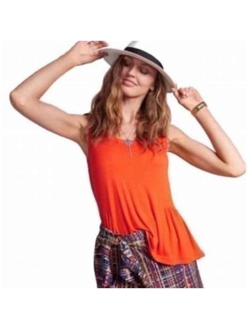 CAbi Orange Hangout Tank Top Sz XS